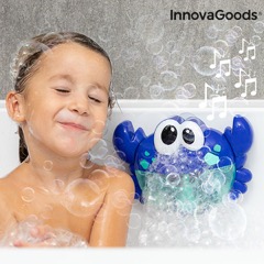 Muziekale Krab met zeepbellen voor het bad