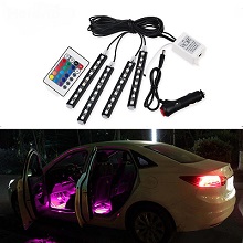 RGB LED auto interieur verlichting (4 stuks) 